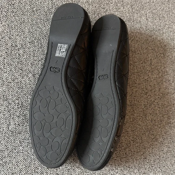 Coach Black Leather Ballet Flats - Picture 3 of 3
